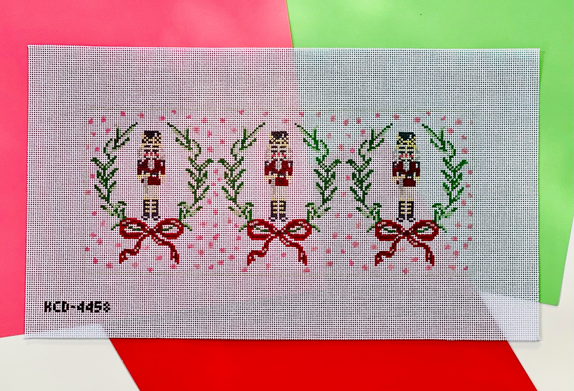 Nutcrackers Pillow Canvas - KC Needlepoint