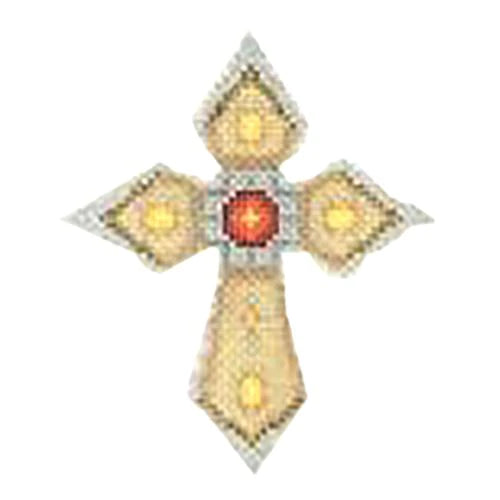 Gold, Silver and Bronze Cross Canvas - KC Needlepoint