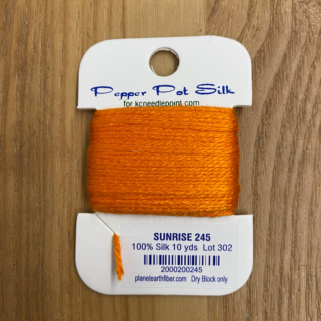Pepper Pot Silk Card 245 Sunrise - KC Needlepoint