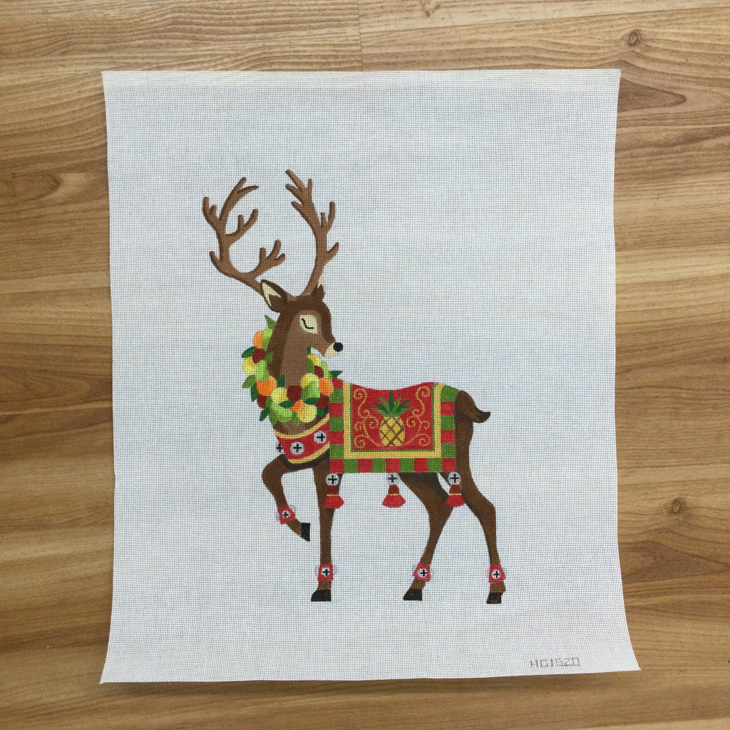 Reindeer 2 Canvas - KC Needlepoint
