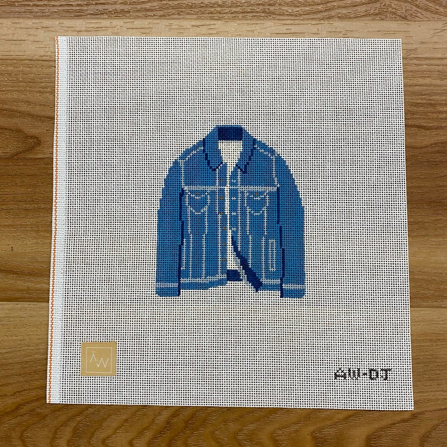 Denim Jacket Canvas KC Needlepoint