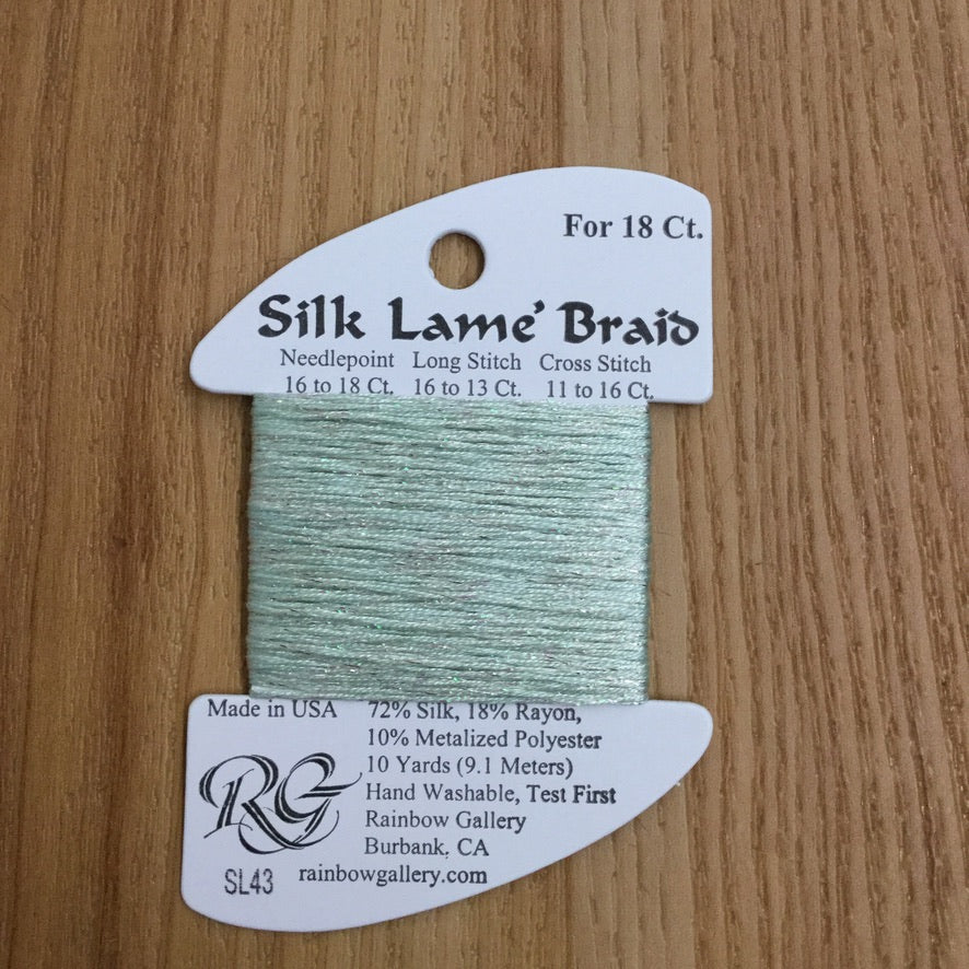 Silk Lamé Braid SL43 Lite Mint - KC Needlepoint