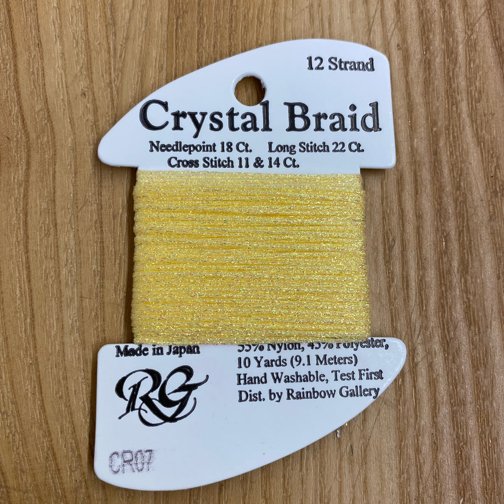 Crystal Braid CR07 Yellow Pearl - KC Needlepoint
