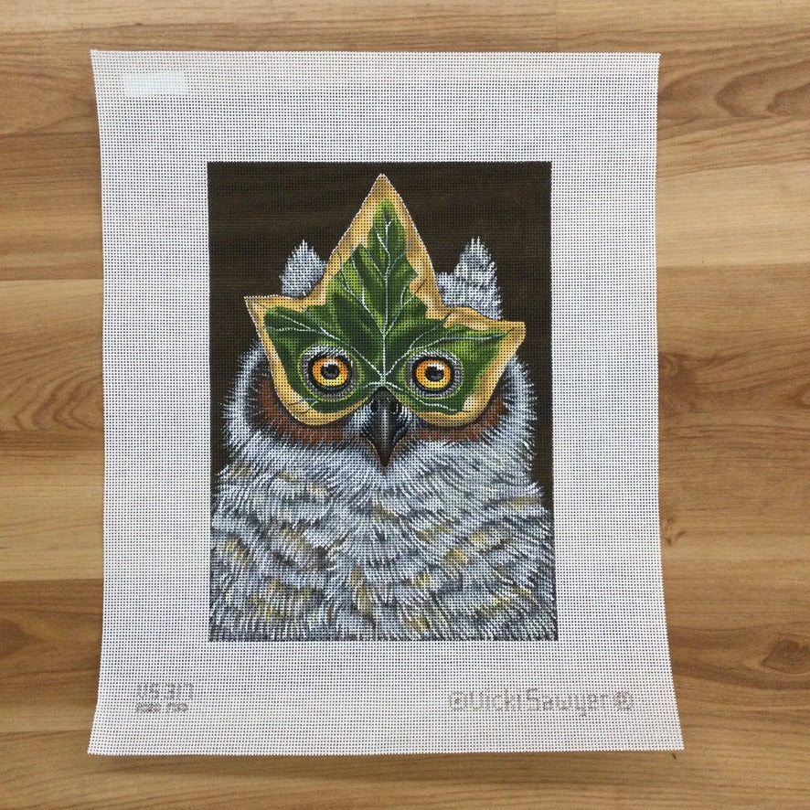 Heidi the Owl Needlepoint Canvas - needlepoint