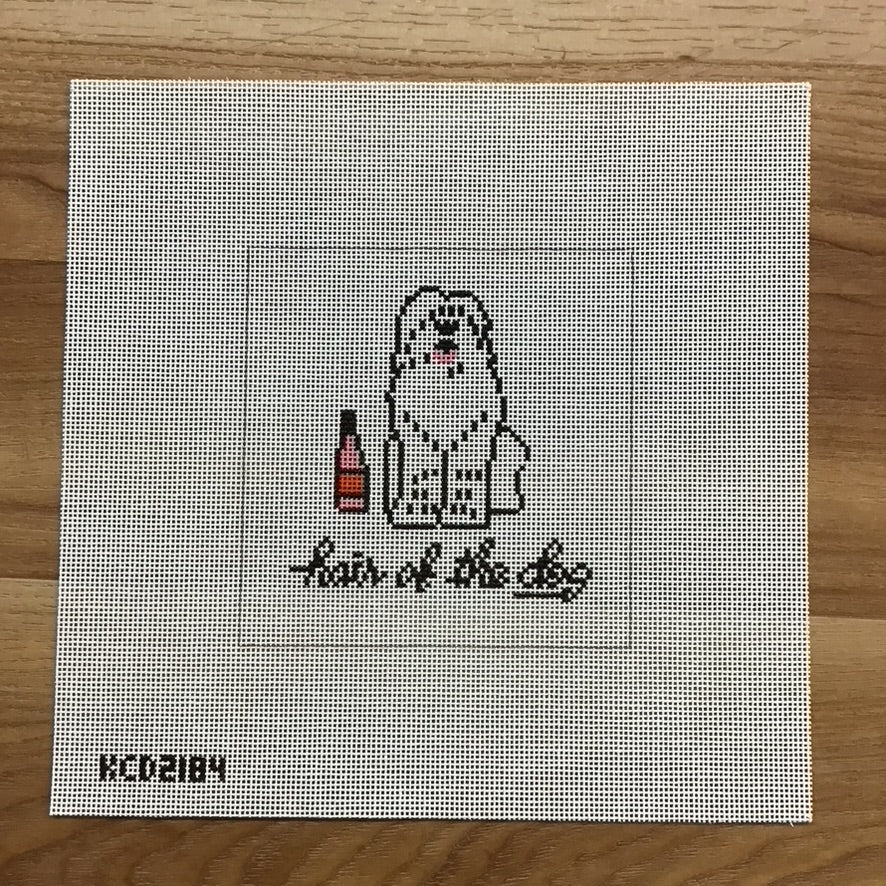 Hair of the Dog Square Canvas - KC Needlepoint