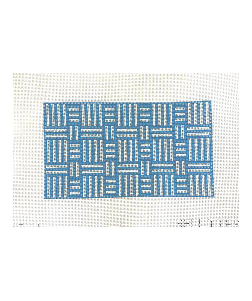 Blue and White Clutch Canvas - KC Needlepoint