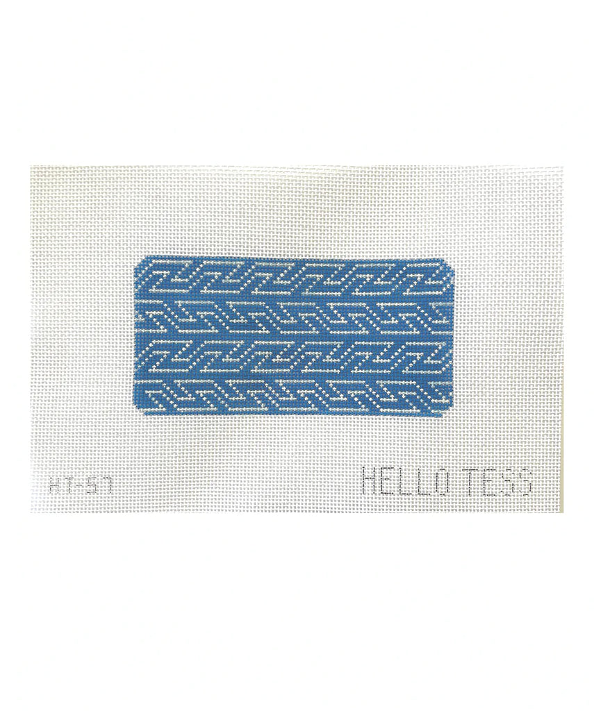 Blue and White Sunglass Case Canvas - KC Needlepoint