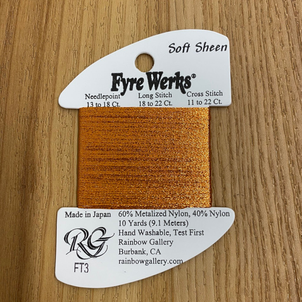 Fyre Werks Soft Sheen FT3 Pumpkin - KC Needlepoint