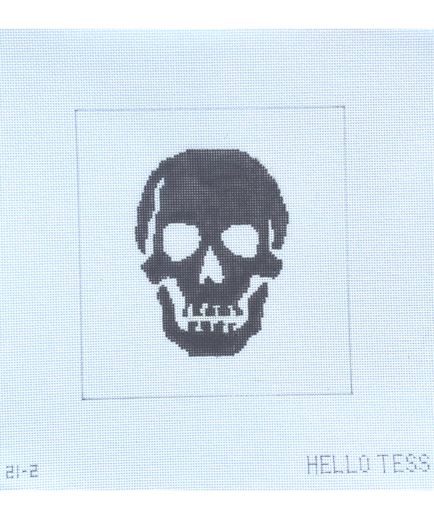 Black Skull Canvas - KC Needlepoint
