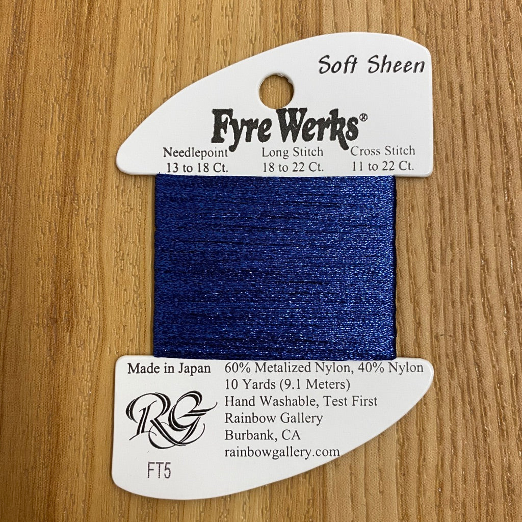 Fyre Werks Soft Sheen FT5 Navy Blue - KC Needlepoint