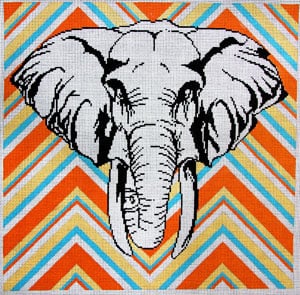 Elephant Canvas - KC Needlepoint
