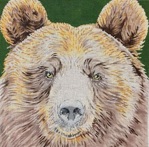 Grizzly Bear Canvas - KC Needlepoint