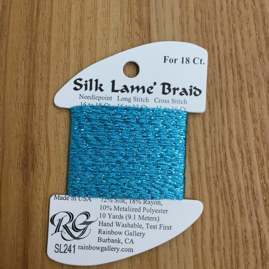 Silk Lamé Braid SL241 Scuba Blue - KC Needlepoint