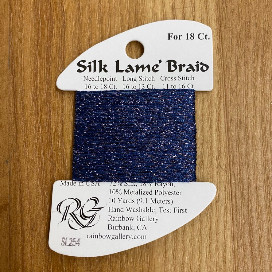 Silk Lamé Braid SL254 Deep Periwinkle - KC Needlepoint