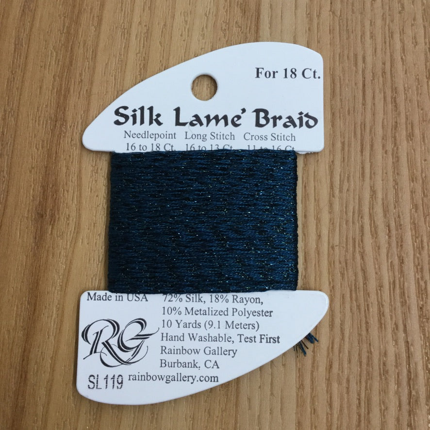 Silk Lamé Braid SL119 Sapphire - KC Needlepoint