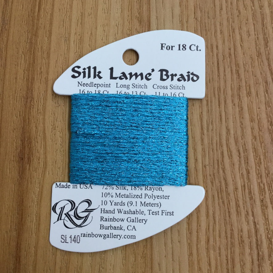 Silk Lamé Braid SL140 Jamaican Sea - KC Needlepoint