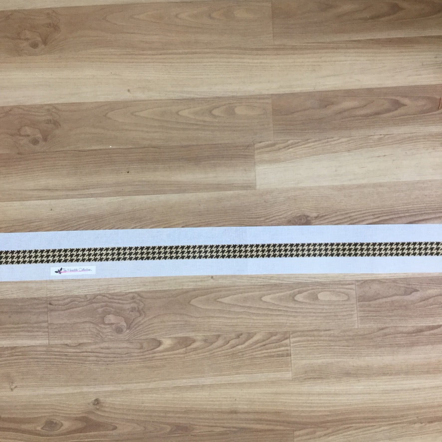 Houndstooth Beige and Black Belt - KC Needlepoint