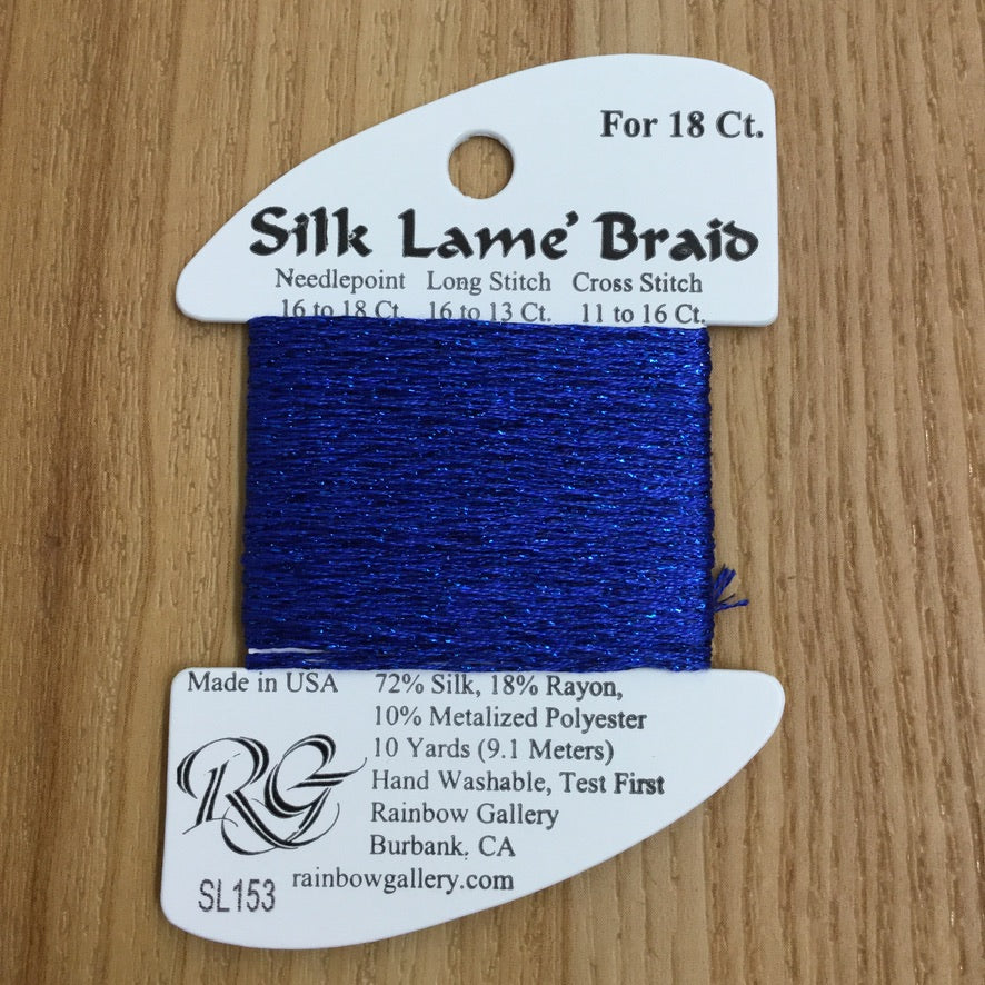 Silk Lamé Braid SL153 Classic Blue 2 - KC Needlepoint