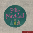 Feliz Navidad Round Canvas - KC Needlepoint
