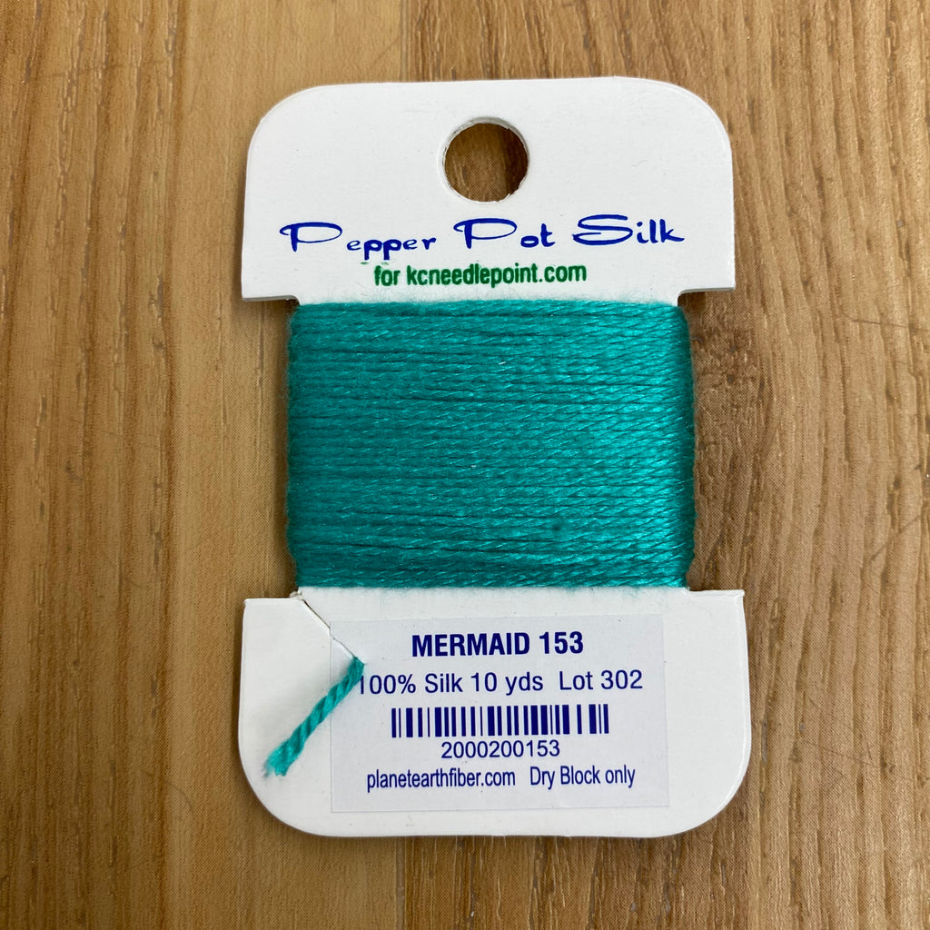 Pepper Pot Silk Card 153 Mermaid - KC Needlepoint
