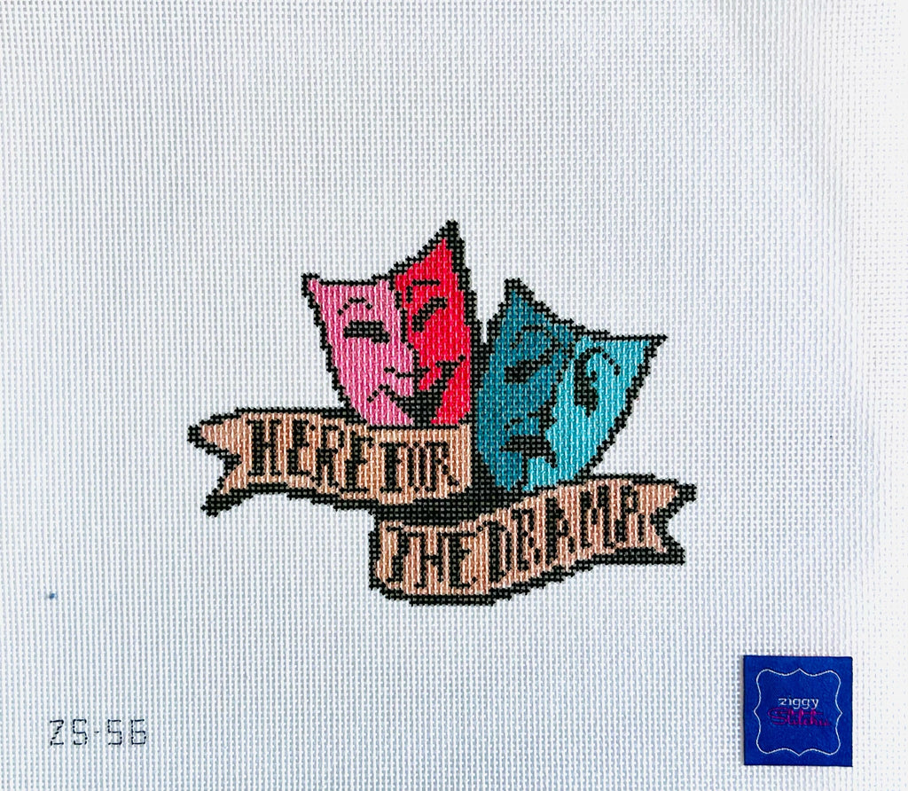 Here for the Drama Canvas - KC Needlepoint