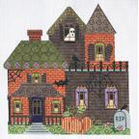 Haunted House Canvas - KC Needlepoint