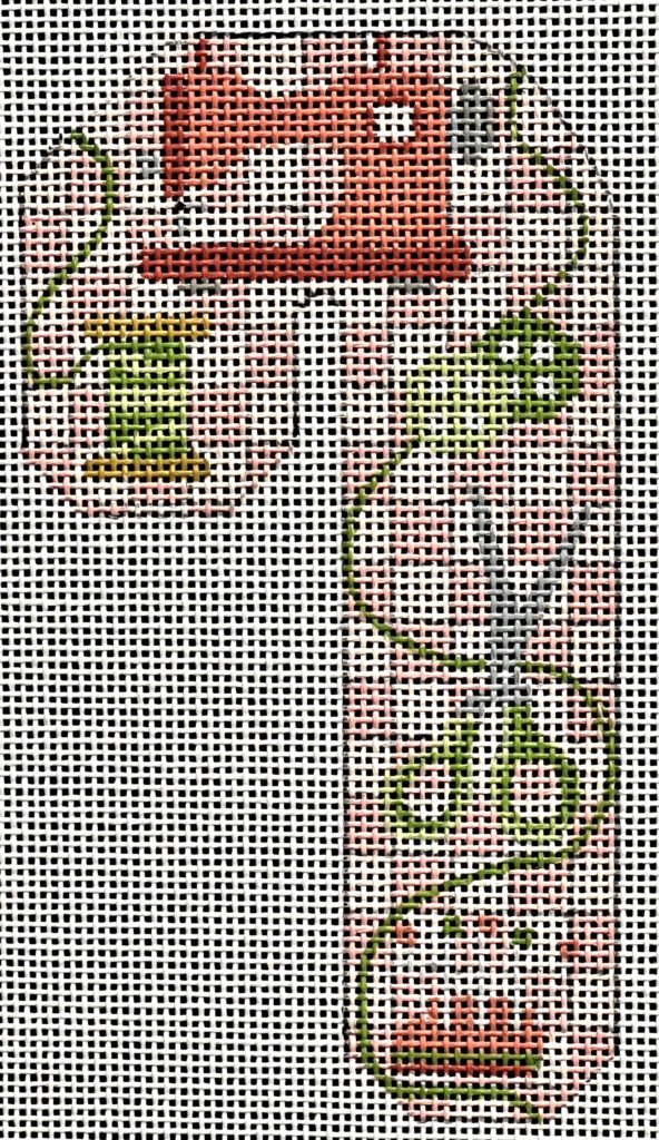 Sewing Candy Cane Canvas - KC Needlepoint