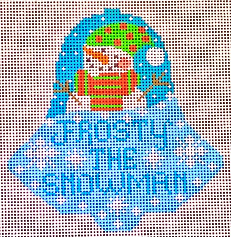 Frosty the Snowman Bell Canvas - KC Needlepoint