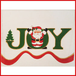 Joy Stocking Topper Canvas - KC Needlepoint