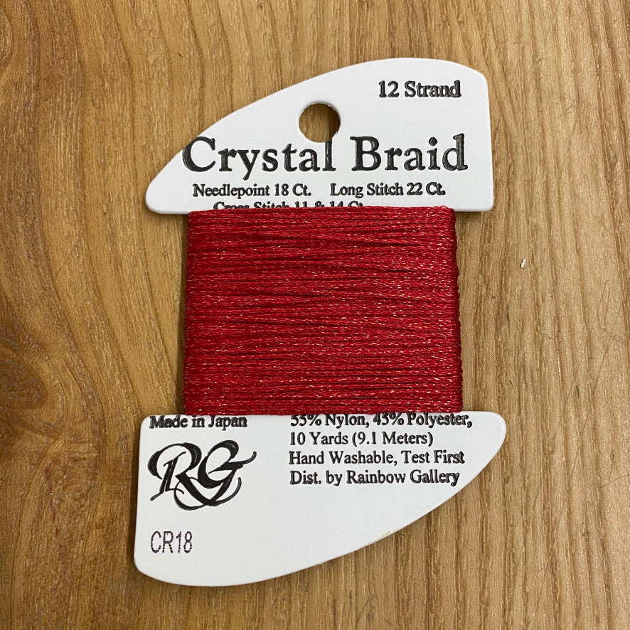 Crystal Braid CR18 Brite Red - KC Needlepoint