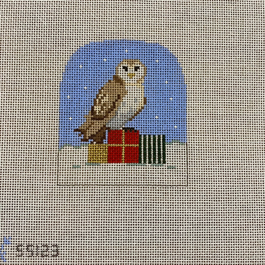 Christmas Forest Owl Canvas - KC Needlepoint