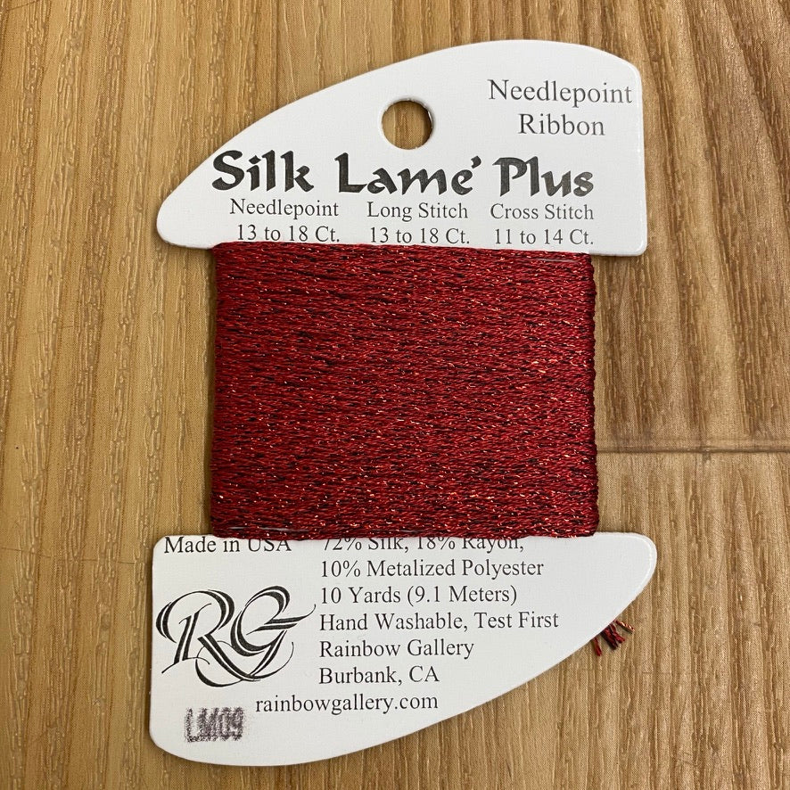 Silk Lamé Braid Plus LM09 Dark Red - KC Needlepoint