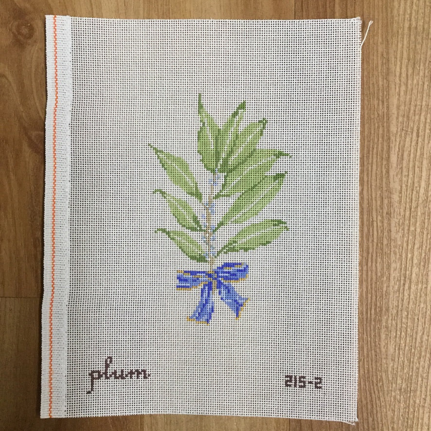 Bay Leaves and Berries Canvas - needlepoint