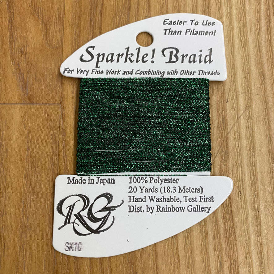 Sparkle Braid SK10 Dark Green - KC Needlepoint