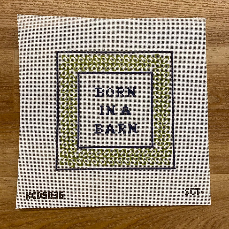Born In A Barn Canvas - KC Needlepoint