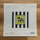 French Bulldog Striped Square - KC Needlepoint