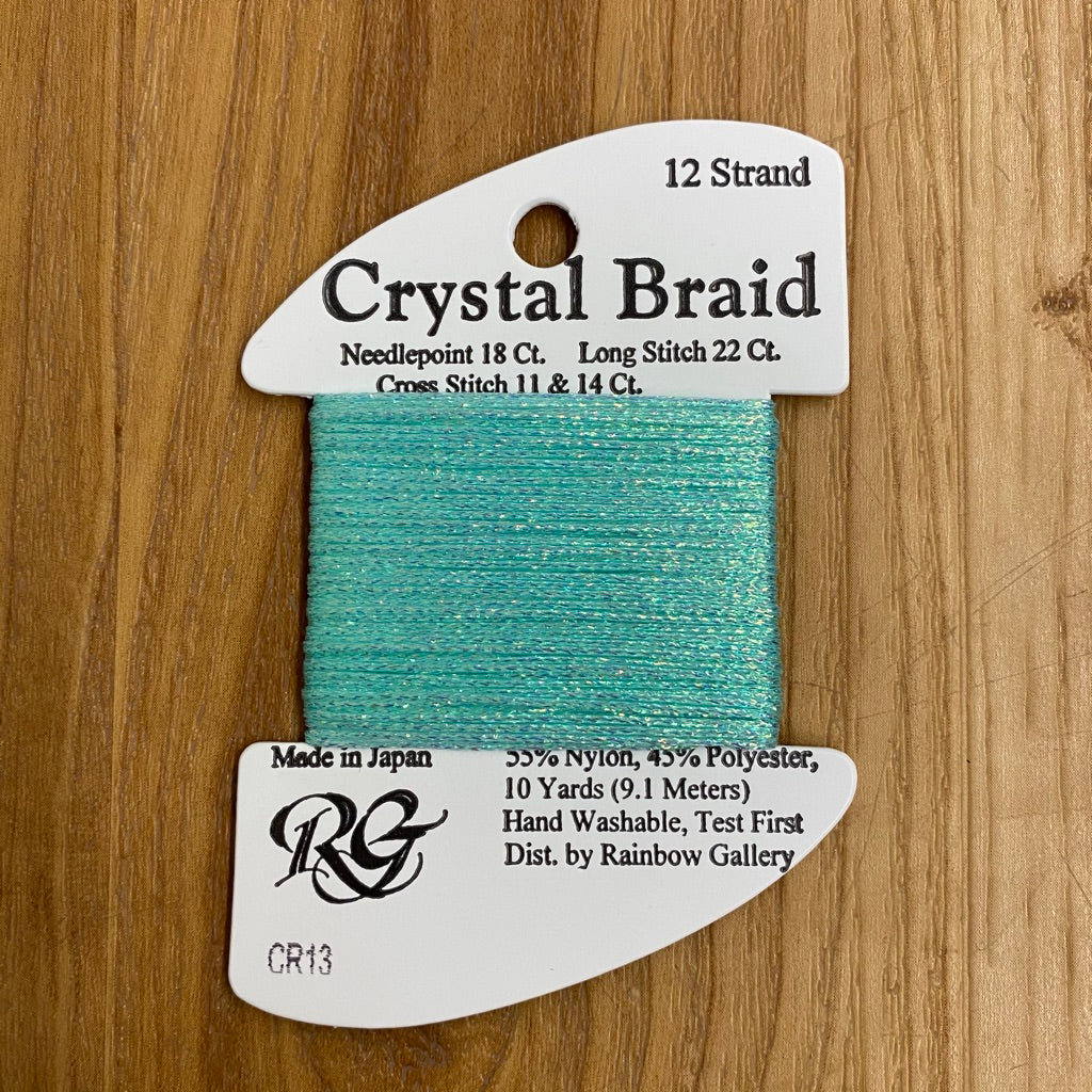 Crystal Braid CR13 Aqua Pearl - KC Needlepoint