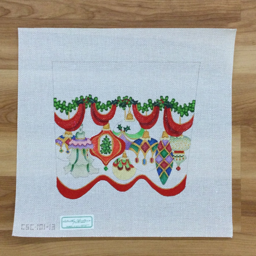 Bauble Ornament Stocking Topper Canvas - KC Needlepoint