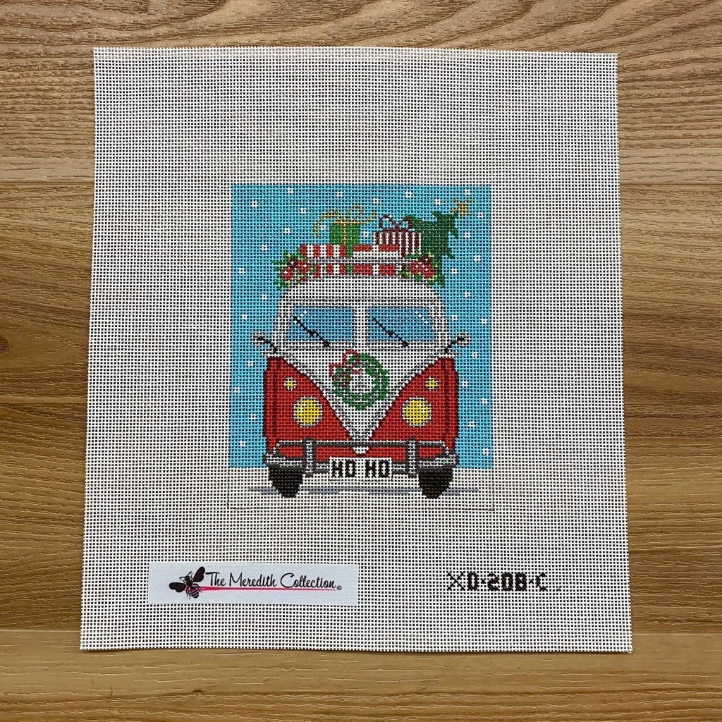 Micro Bus Christmas Canvas - KC Needlepoint