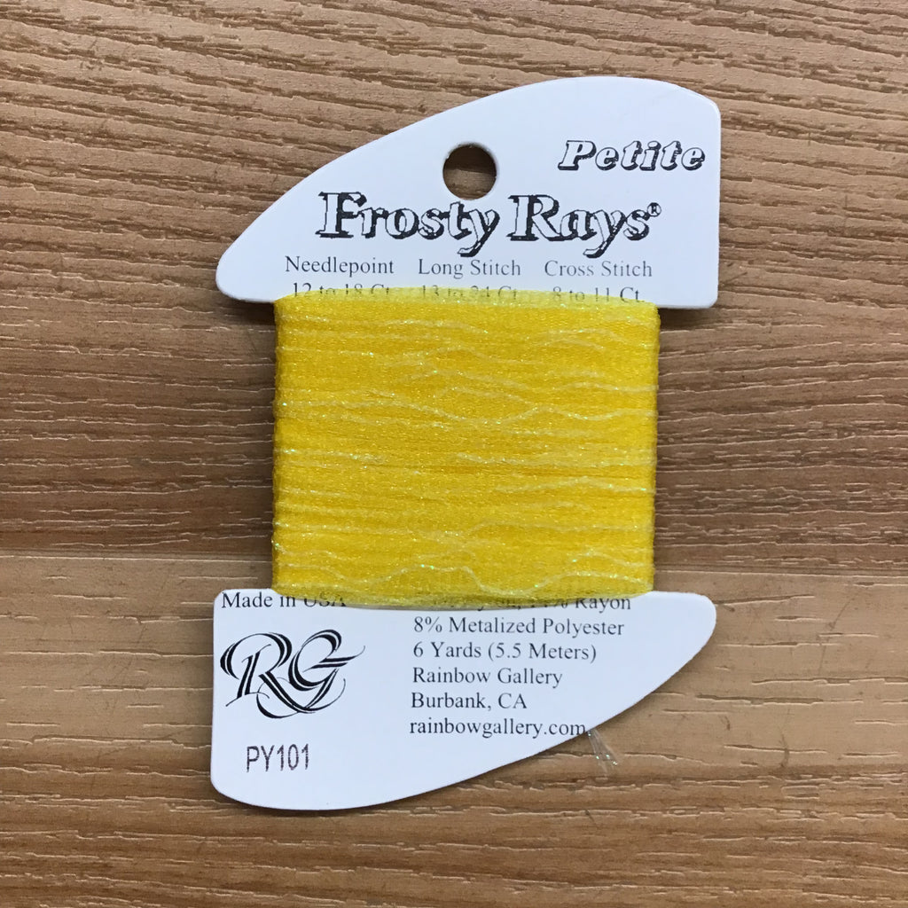 Petite Frosty Rays PY101 Bright Yellow Pearl - KC Needlepoint