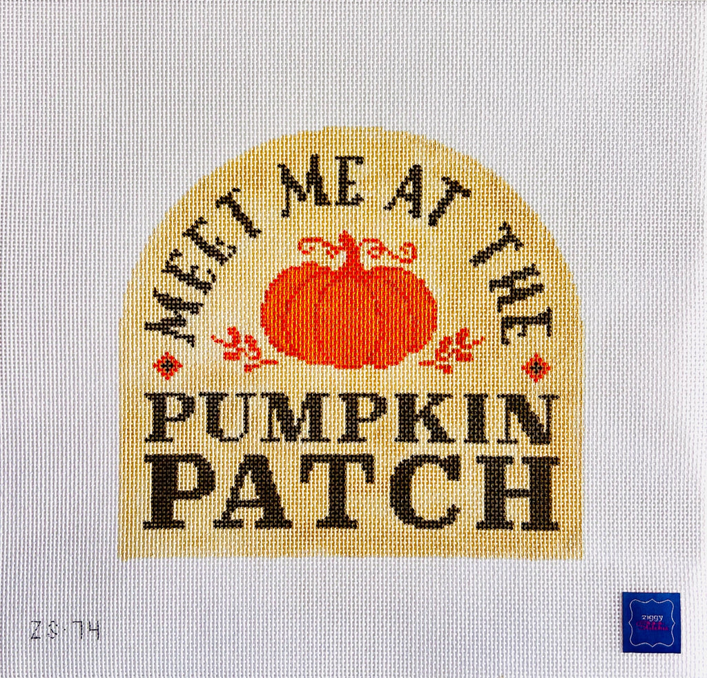 Meet Me at the Pumpkin Patch Canvas - KC Needlepoint