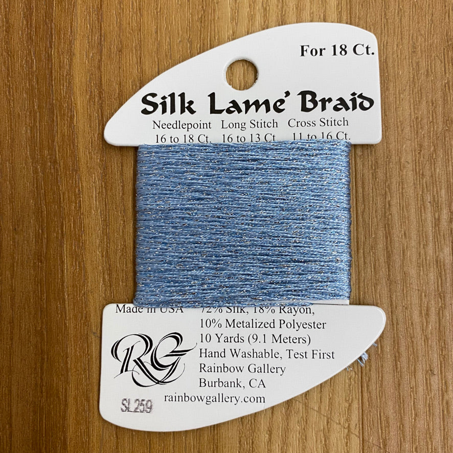 Silk Lamé Braid SL259 Blue Topaz - KC Needlepoint