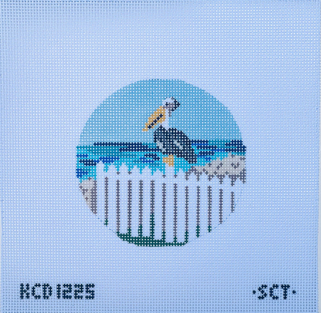 Pelican and Picket Fence Canvas - KC Needlepoint