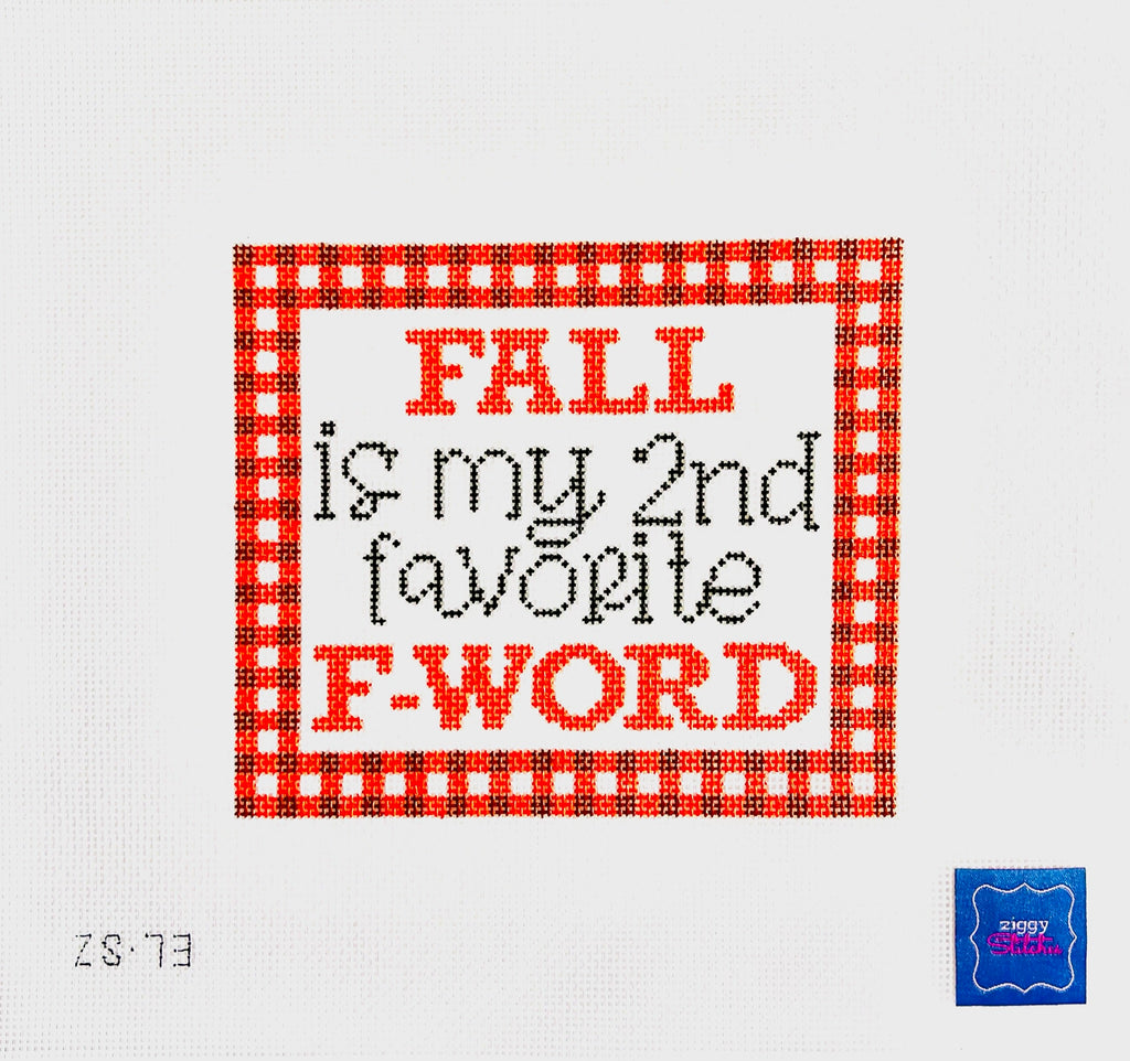 FALL is my Second Favorite F-Word Canvas - KC Needlepoint