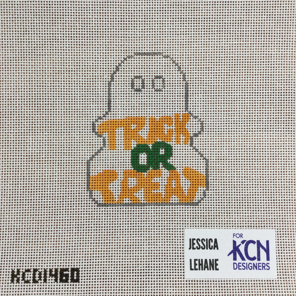 Trick or Treat Ghost Canvas - KC Needlepoint