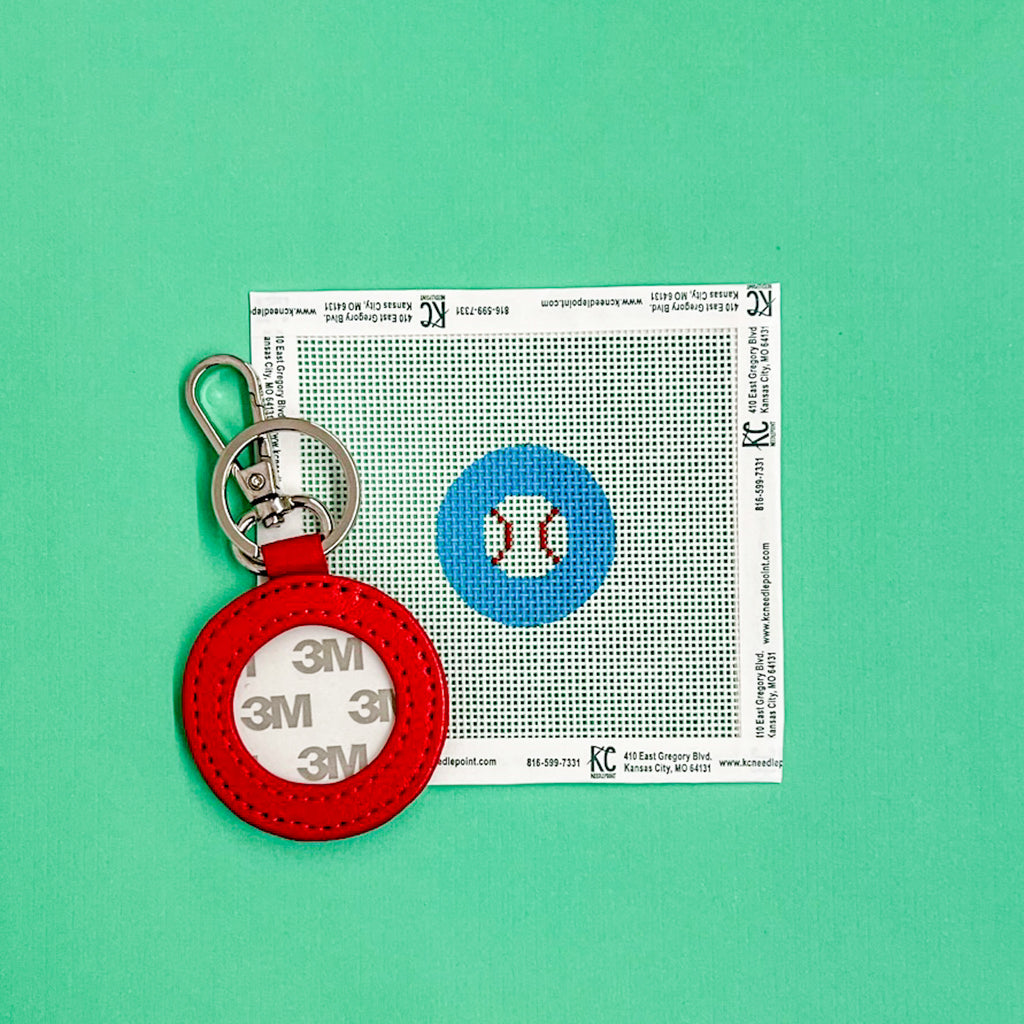 Baseball Key Fob Kit | KC Needlepoint