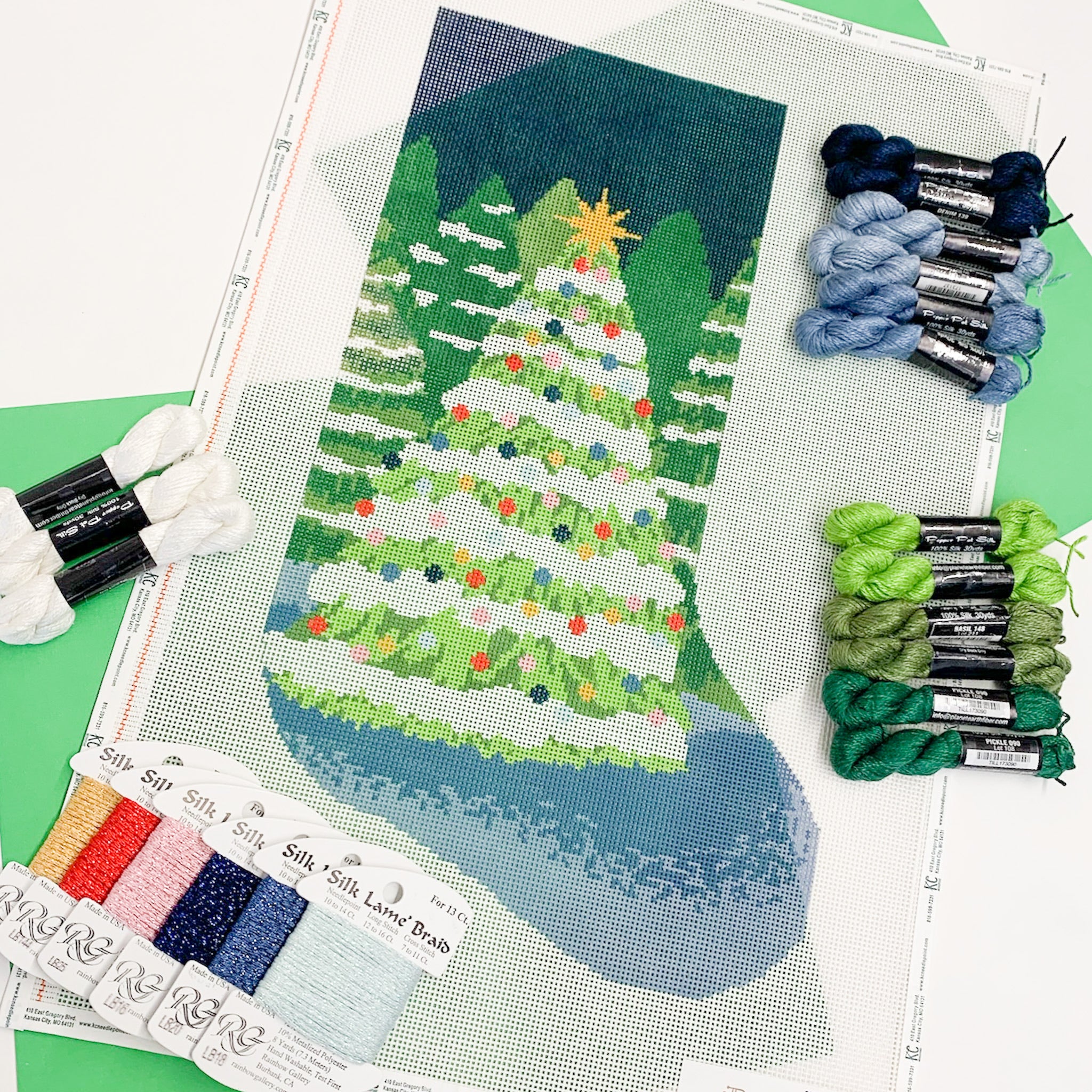 Mini Needlepoint Stocking - Winter Wonderland – Grayson De Vere