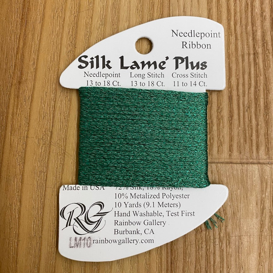 Silk Lamé Braid Plus LM10 Green - KC Needlepoint