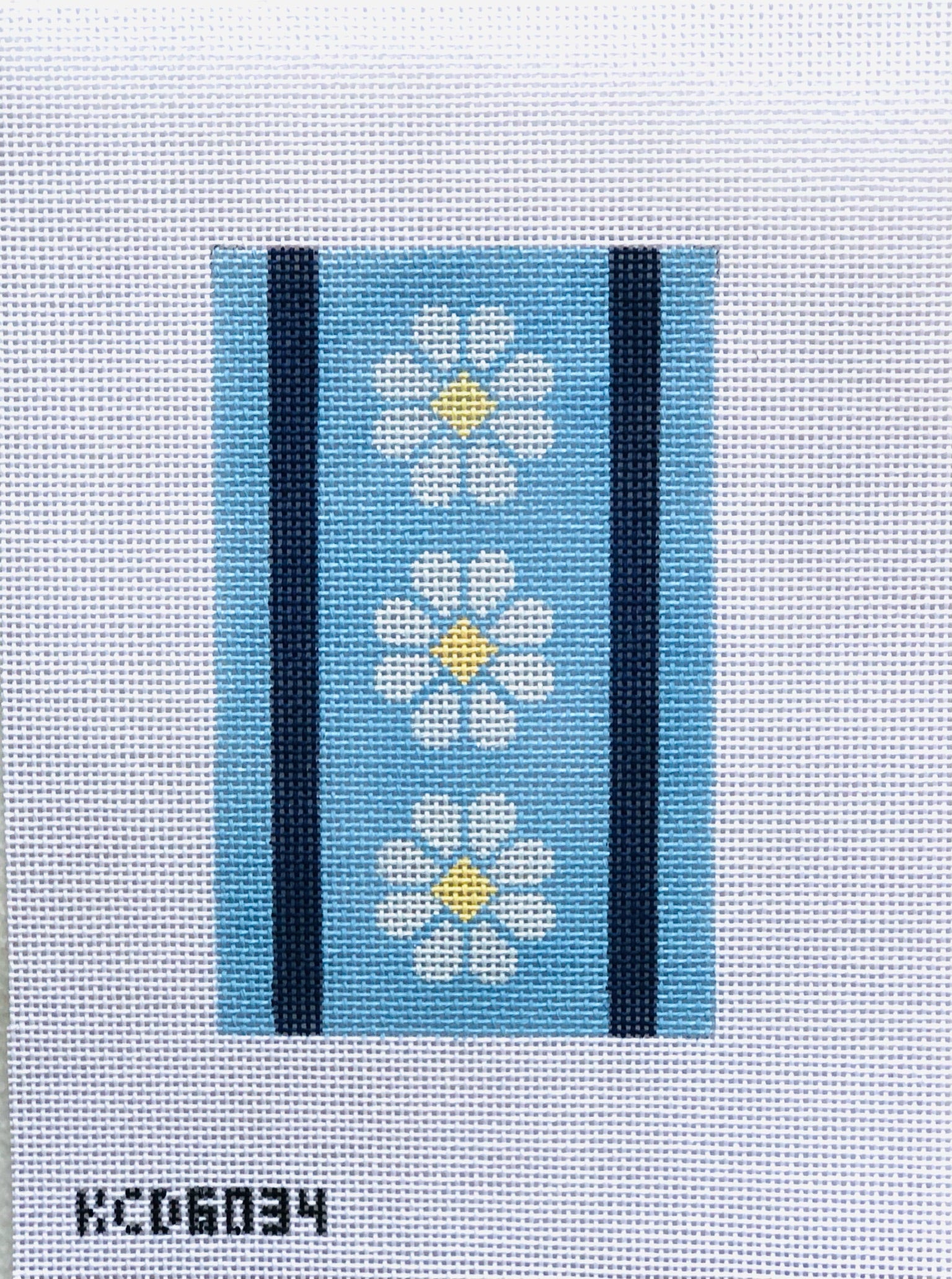 Daisy Eyeglass Case Canvas - KC Needlepoint