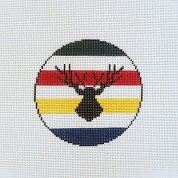 Hudson's Bay Round Canvas - KC Needlepoint